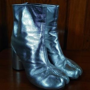Maison Margiela Silver Tabi Ankle Boots